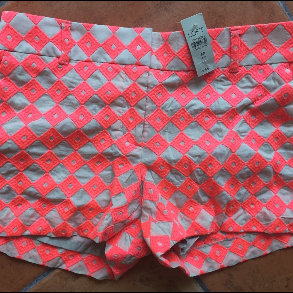 Loft embroidered shorts - new with tags 6 Petite